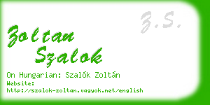 zoltan szalok business card
