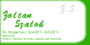 zoltan szalok business card